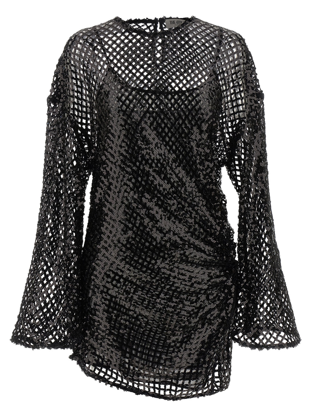 The Attico Black Polyester Short Dress