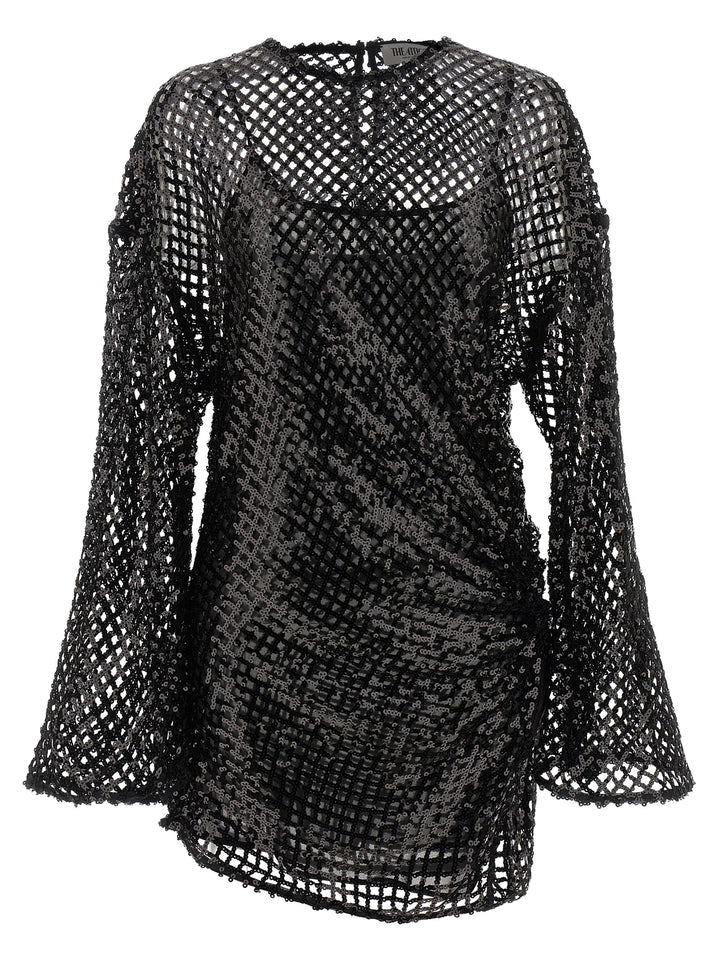 The Attico Black Polyester Short Dress