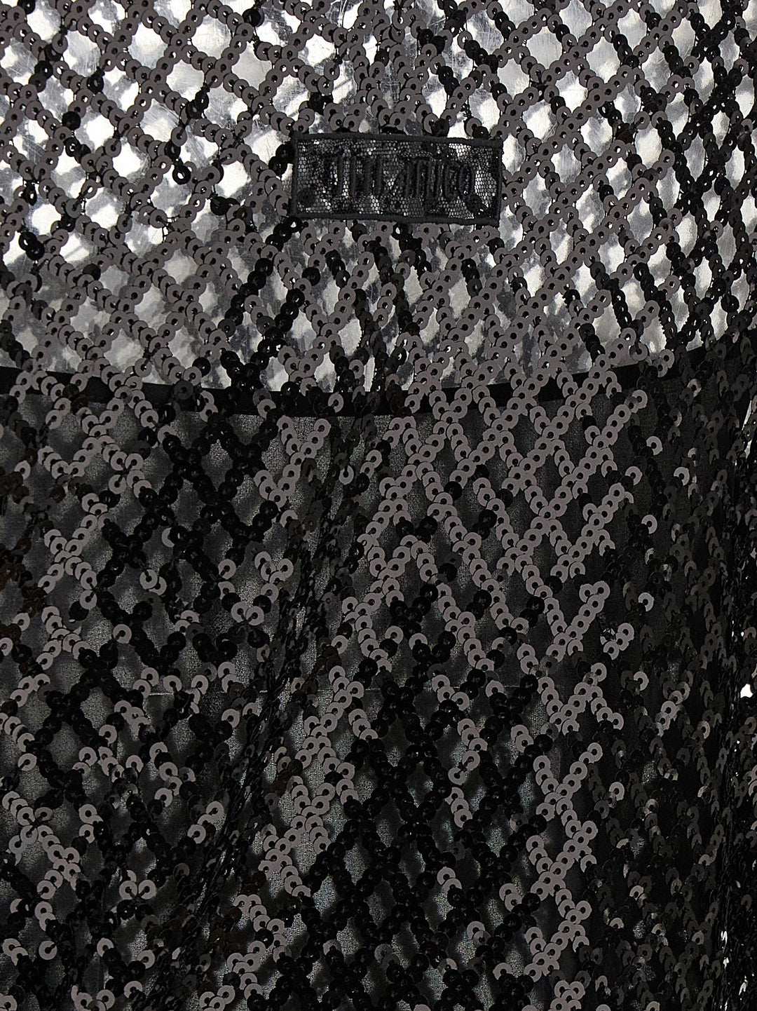 The Attico Black Polyester Short Dress
