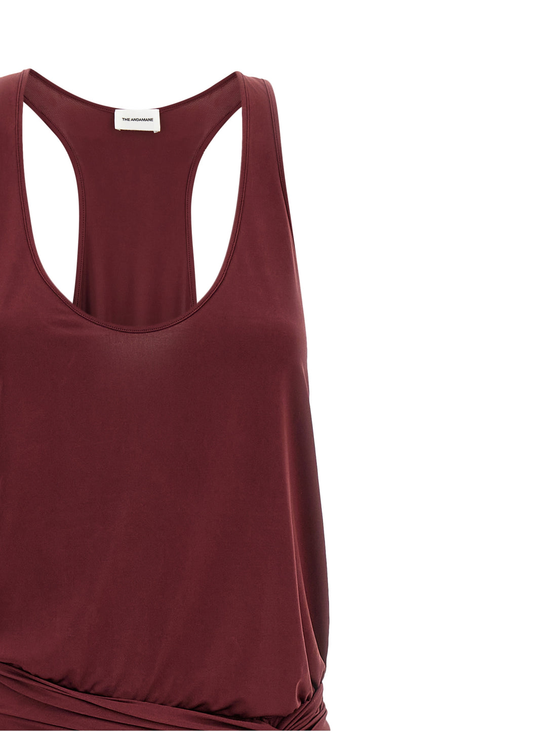 The Andamane Bordeaux Polyester Long Dress