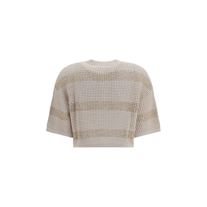 Brunello Cucinelli Beige Linen Cardigan
