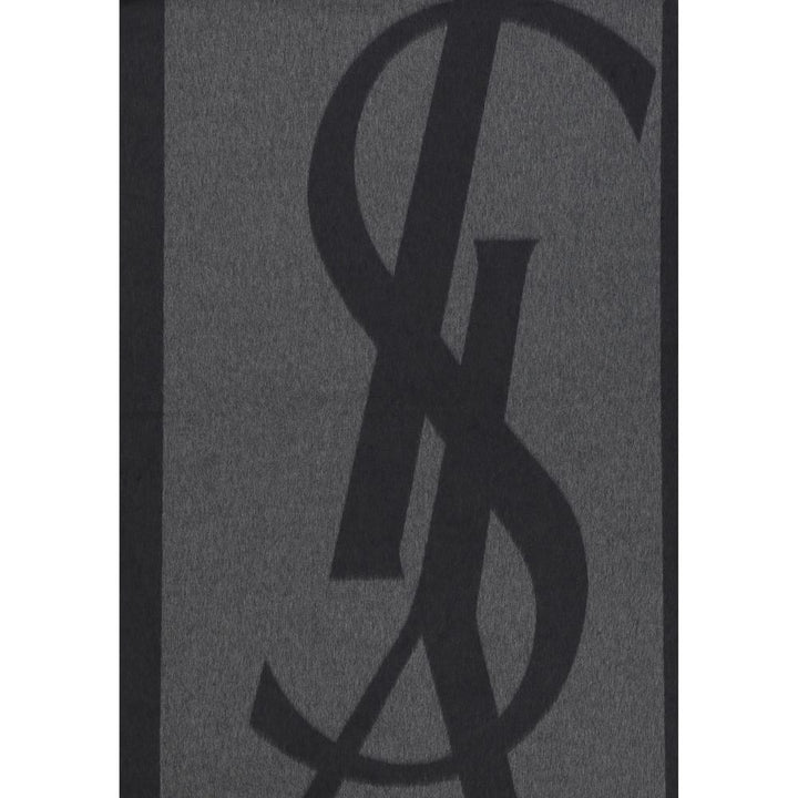 Saint Laurent Gray Silk Scarf