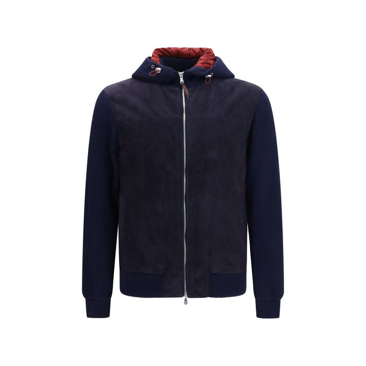 Brunello Cucinelli Blue Wool Oves Aries Full-Length Jacket