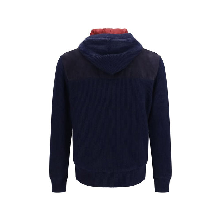 Brunello Cucinelli Blue Wool Oves Aries Full-Length Jacket