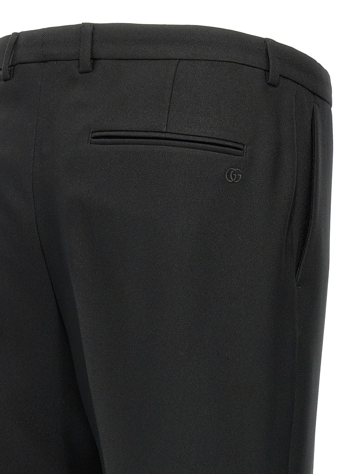 Gucci Black Polyester Casual Pants