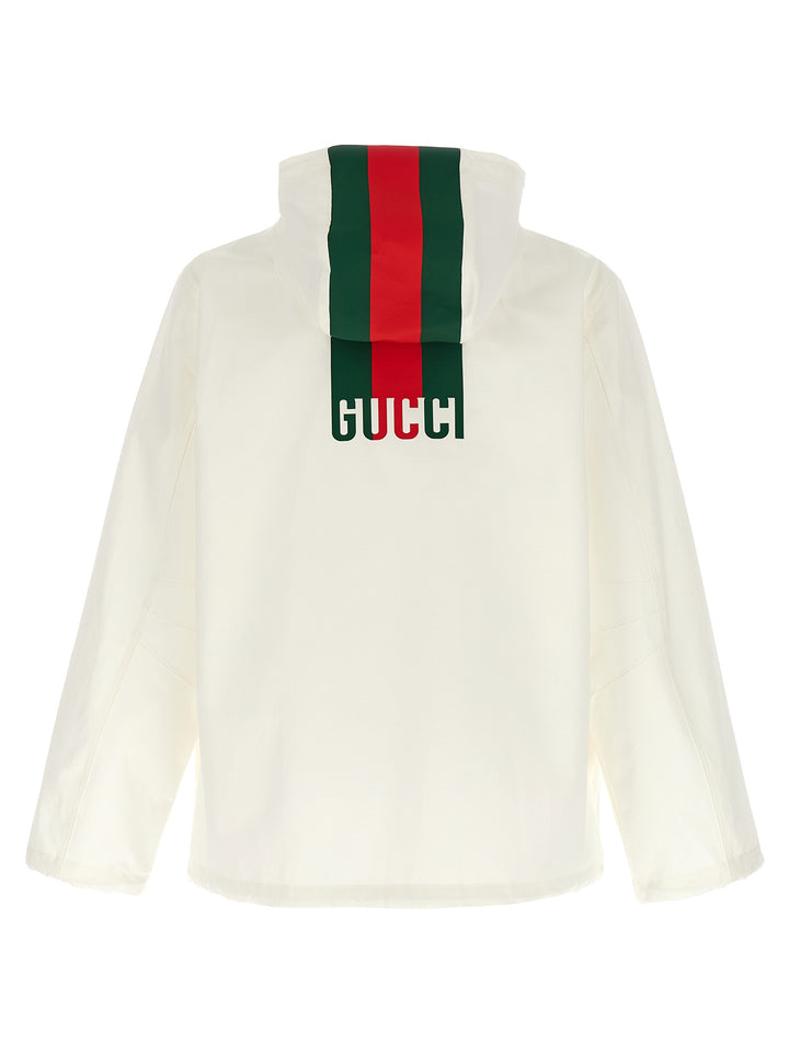 Gucci White Cotton Shell Jacket
