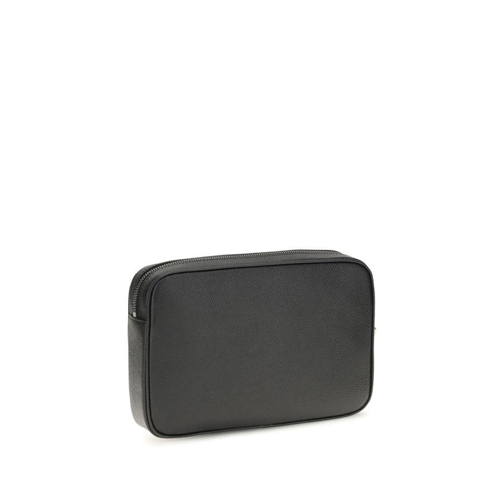 Valentino Garavani Black Calf Leather Bos Taurus Wallet