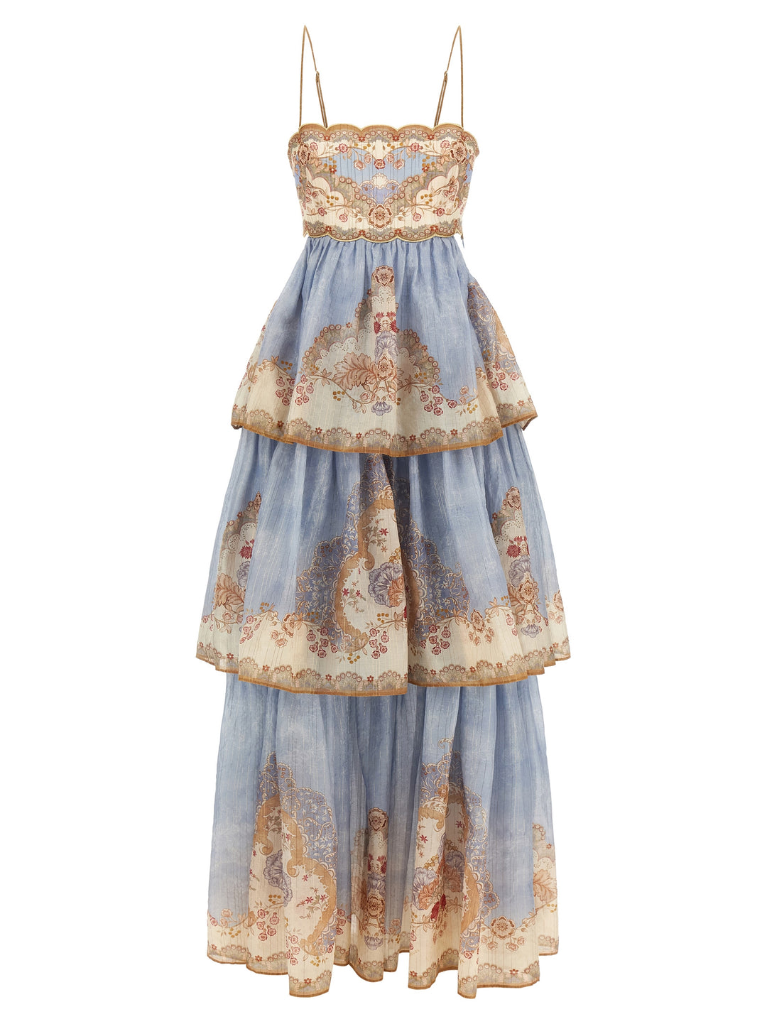Zimmermann Blue Cotton Long Dress