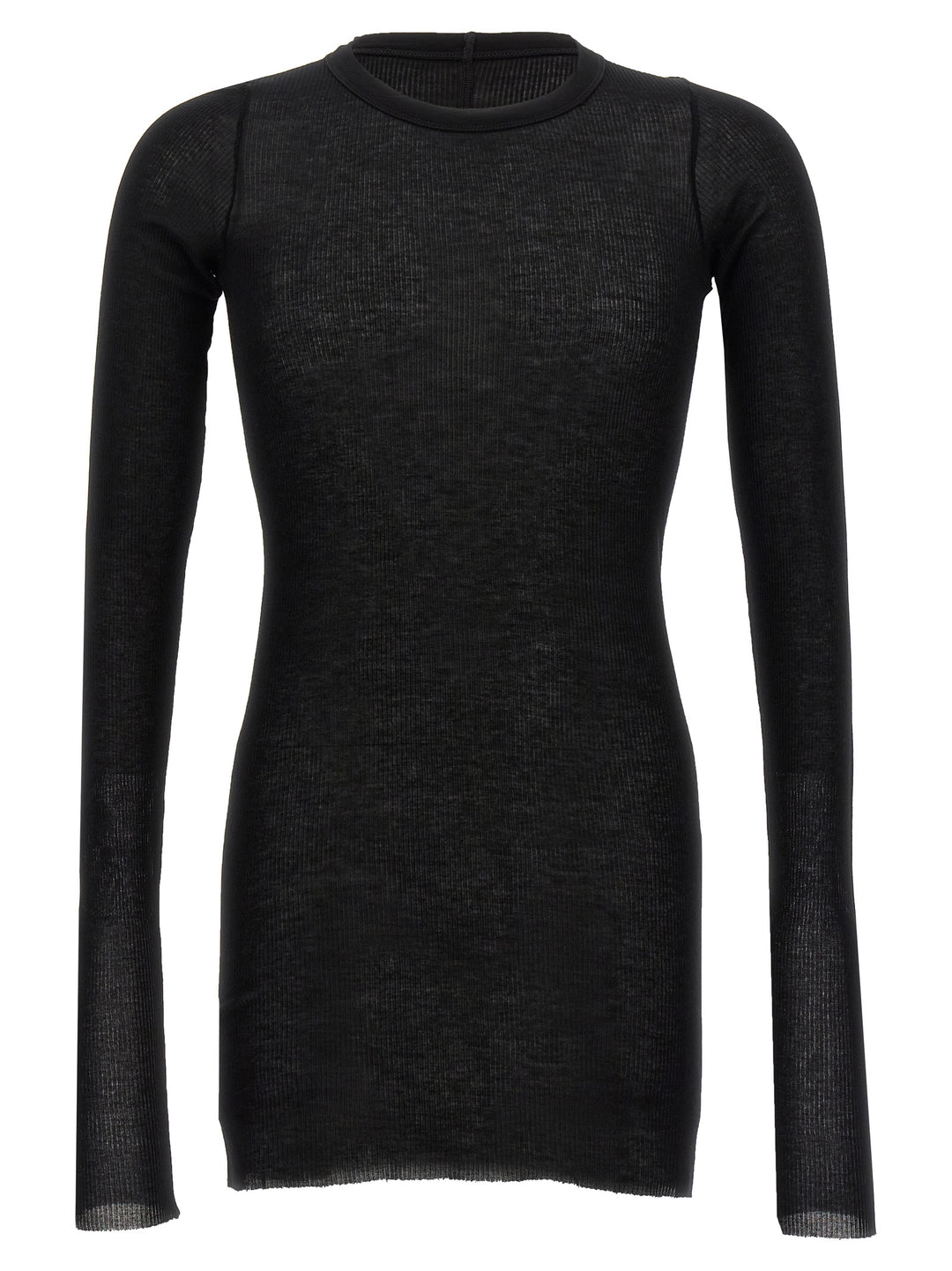 Rick Owens Black Viscose T-Shirt