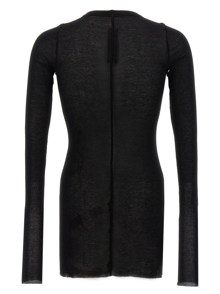 Rick Owens Black Viscose T-Shirt