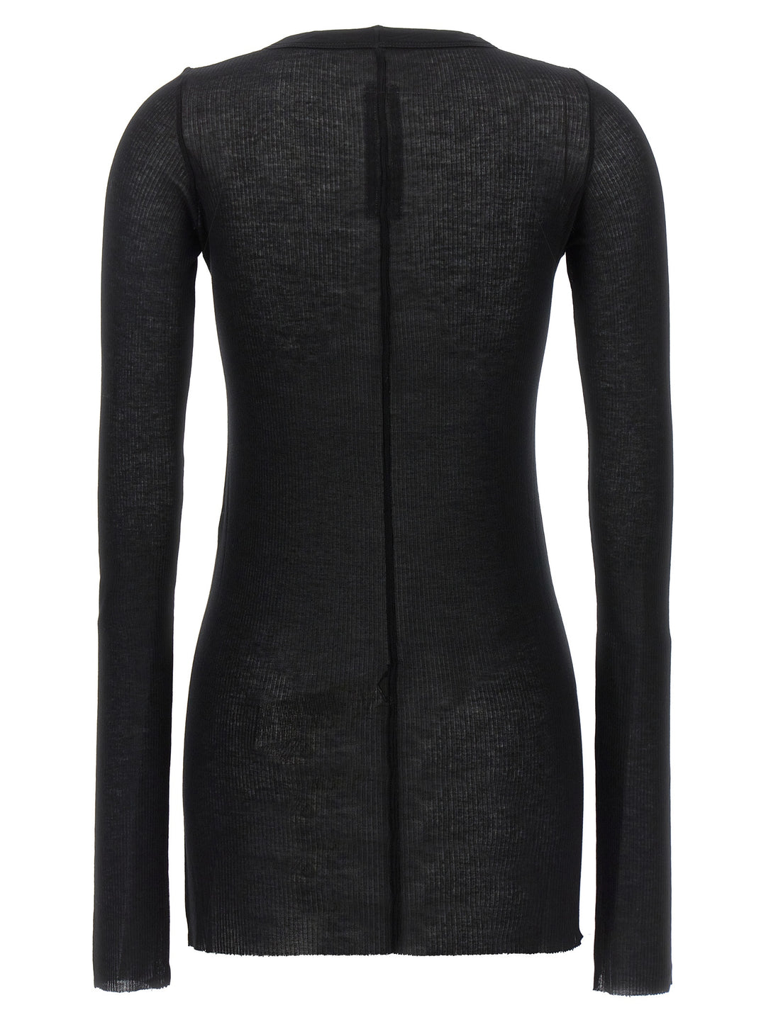 Rick Owens Black Viscose Long Sleeve T-Shirt