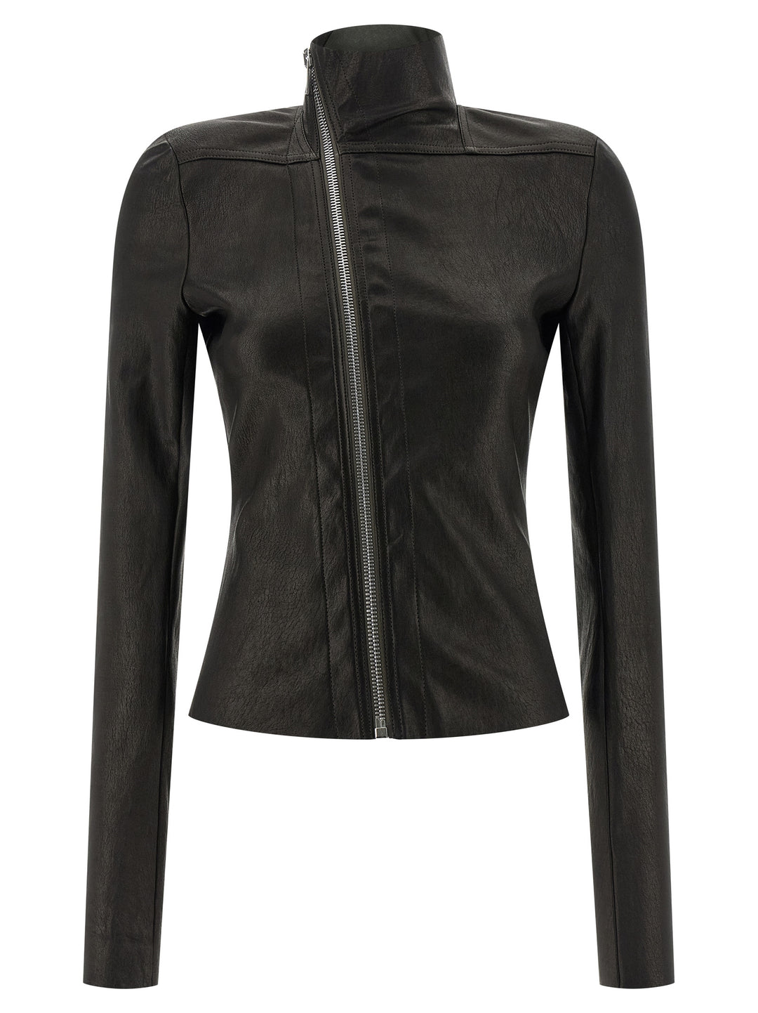 Rick Owens Black Lamb Leather Leather Jacket