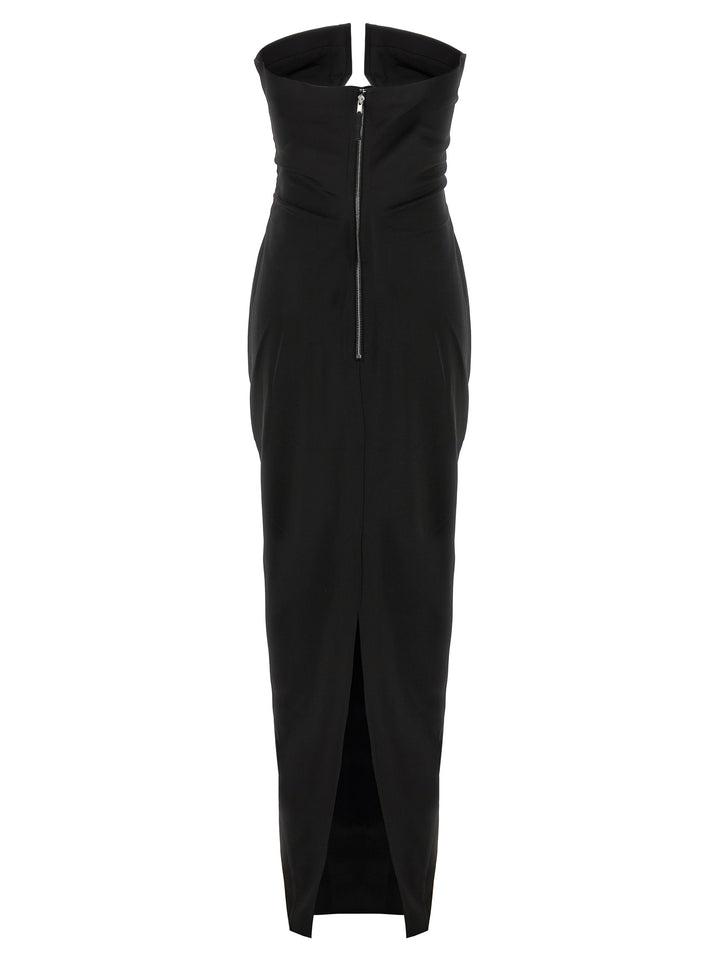 Rick Owens Black Wool Long Dress