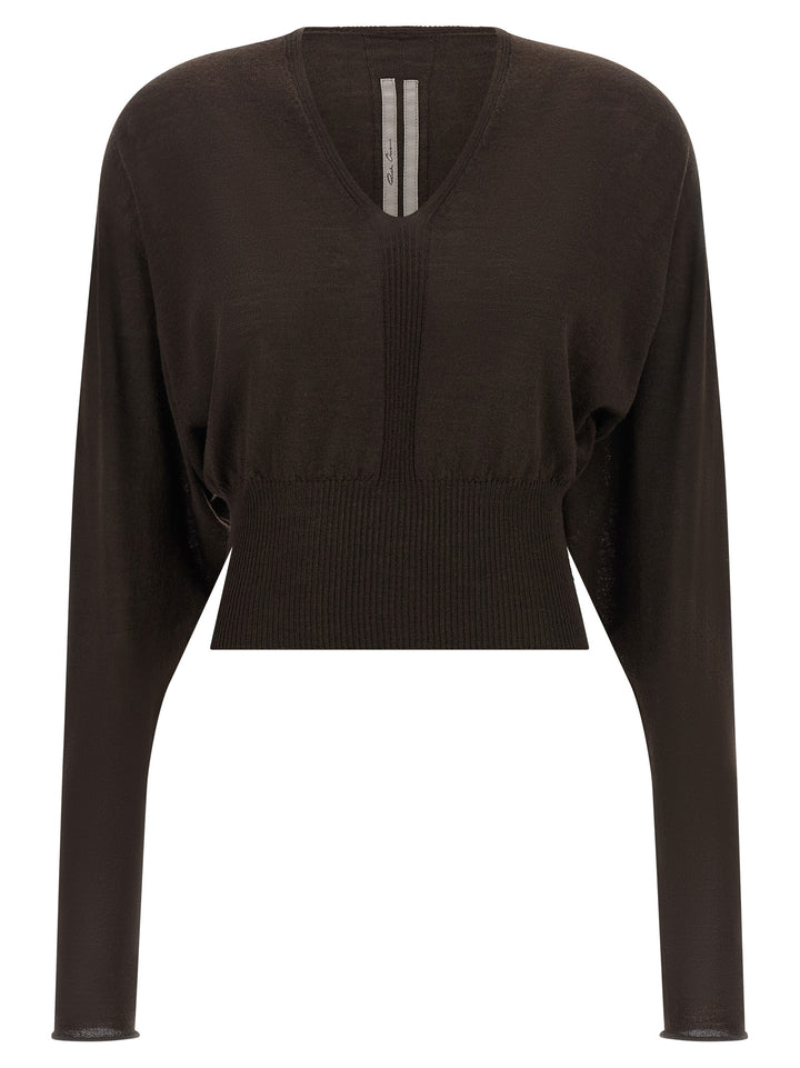 Rick Owens Brown Virgin Wool Shirt