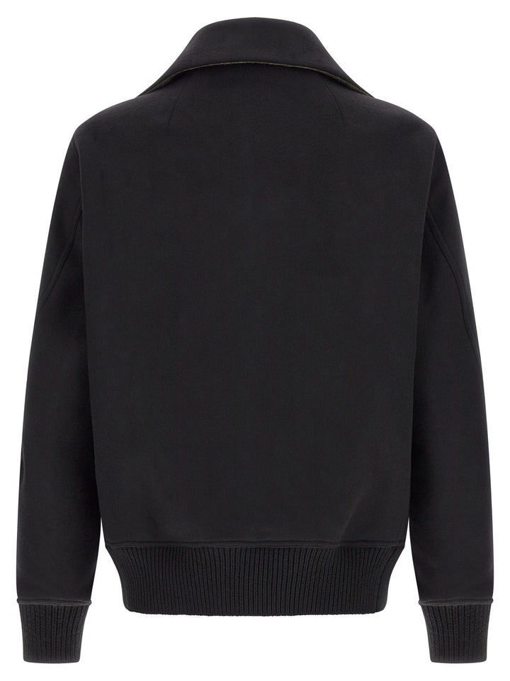 Rick Owens Black Virgin Wool Bomber