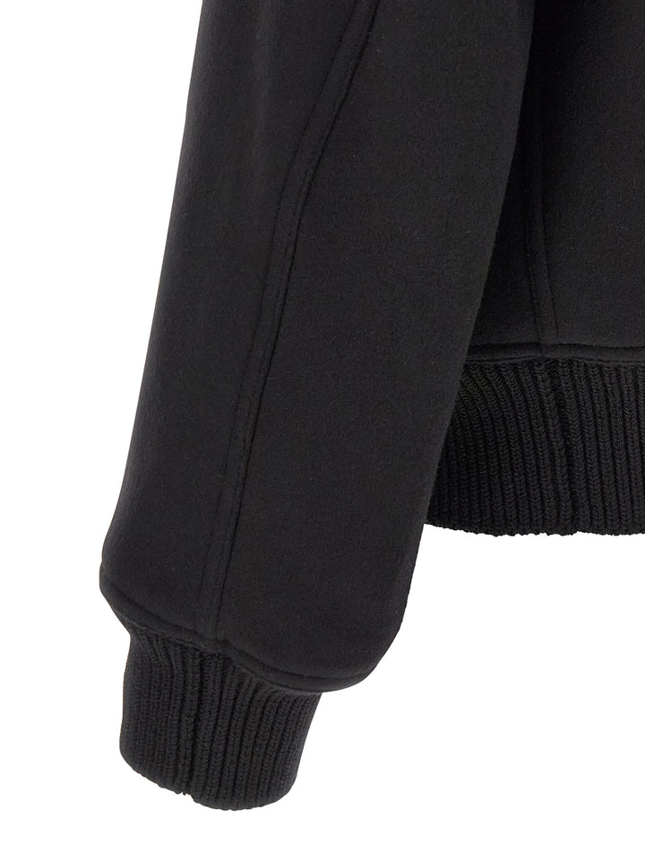 Rick Owens Black Virgin Wool Bomber