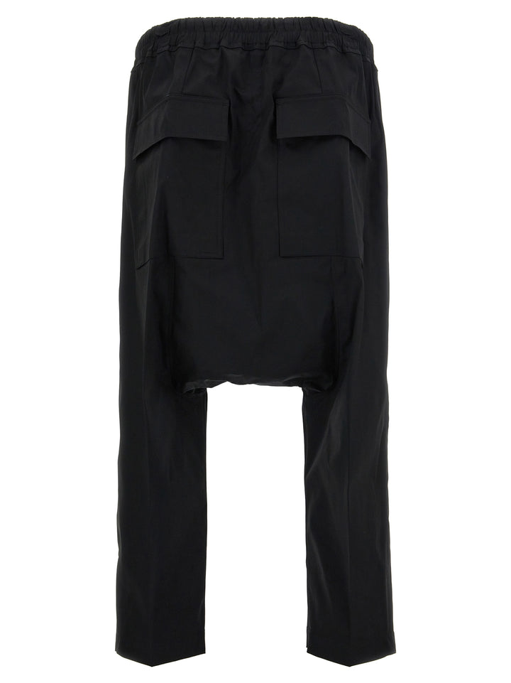 Rick Owens Black Cotton Casual Pants