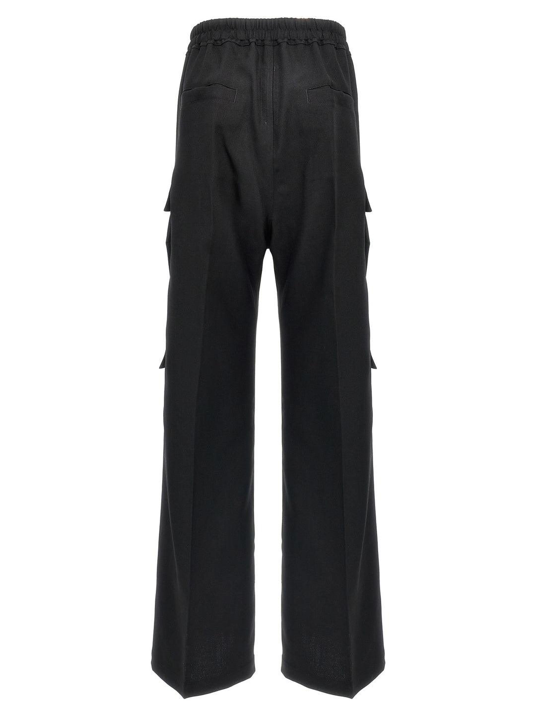 Rick Owens Black Wool Cargo Pants