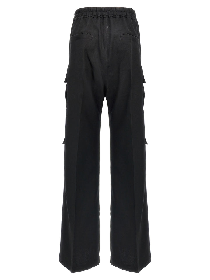 Rick Owens Black Wool Cargo Pants