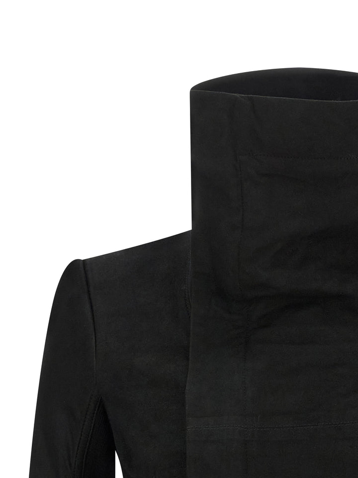 Rick Owens Black Lamb Leather Leather Jacket