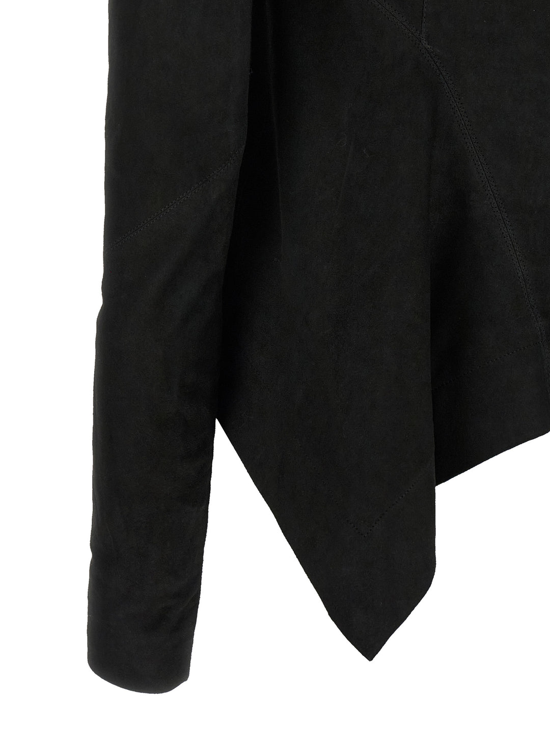 Rick Owens Black Lamb Leather Leather Jacket