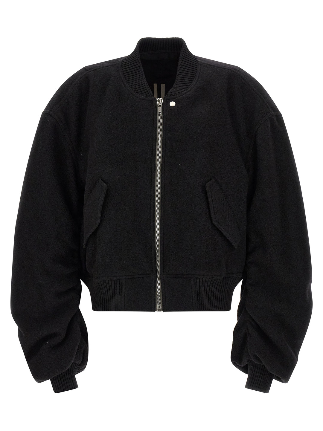 Rick Owens Black Virgin Wool Bomber