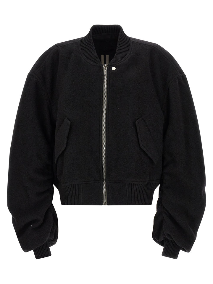 Rick Owens Black Virgin Wool Bomber