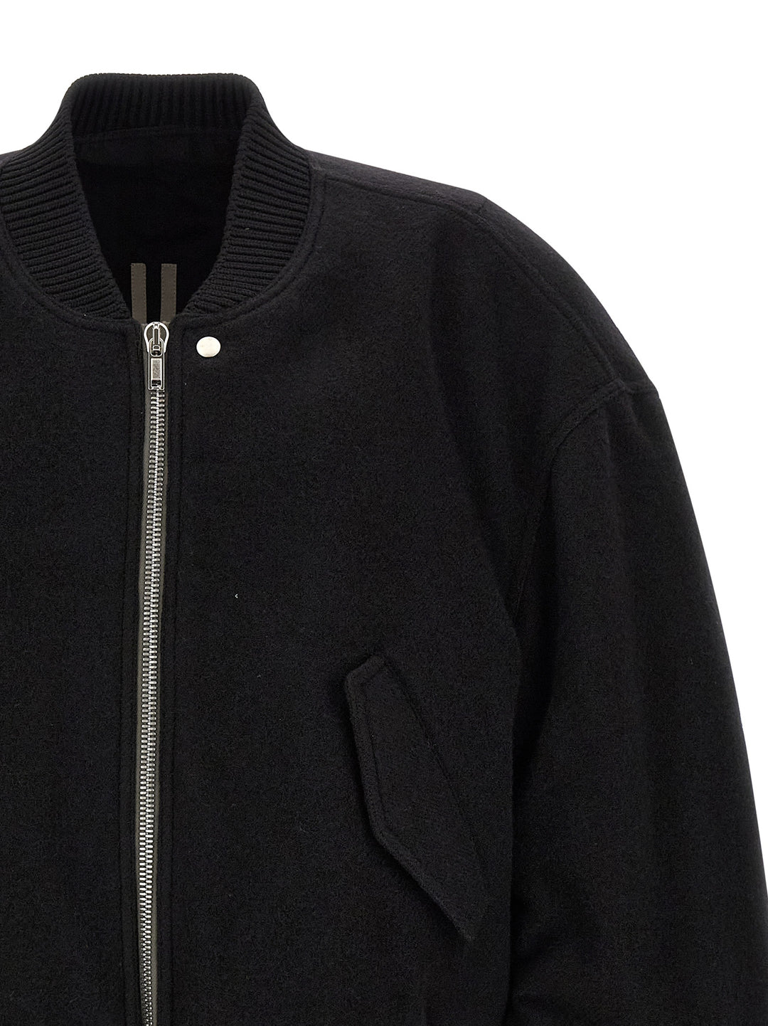 Rick Owens Black Virgin Wool Bomber