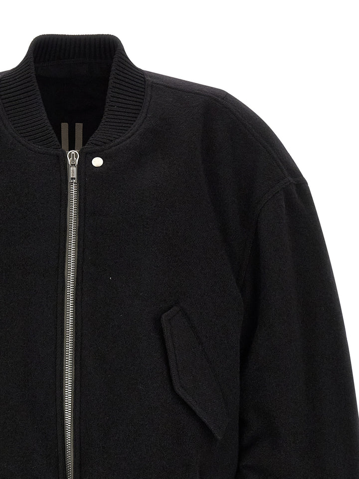 Rick Owens Black Virgin Wool Bomber