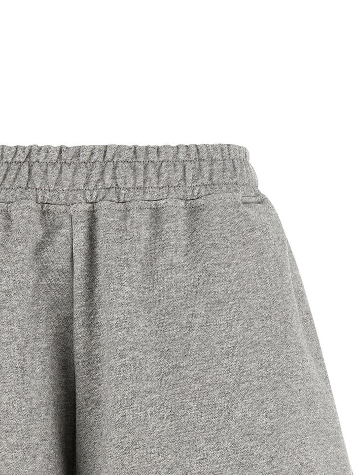 Ganni Gray Organic Cotton Bermuda Shorts