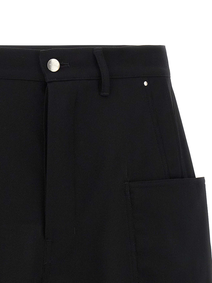 Rick Owens Black Wool Bermuda Shorts