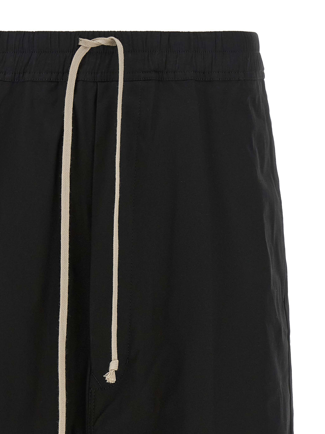 Rick Owens Black Cotton Bermuda Shorts