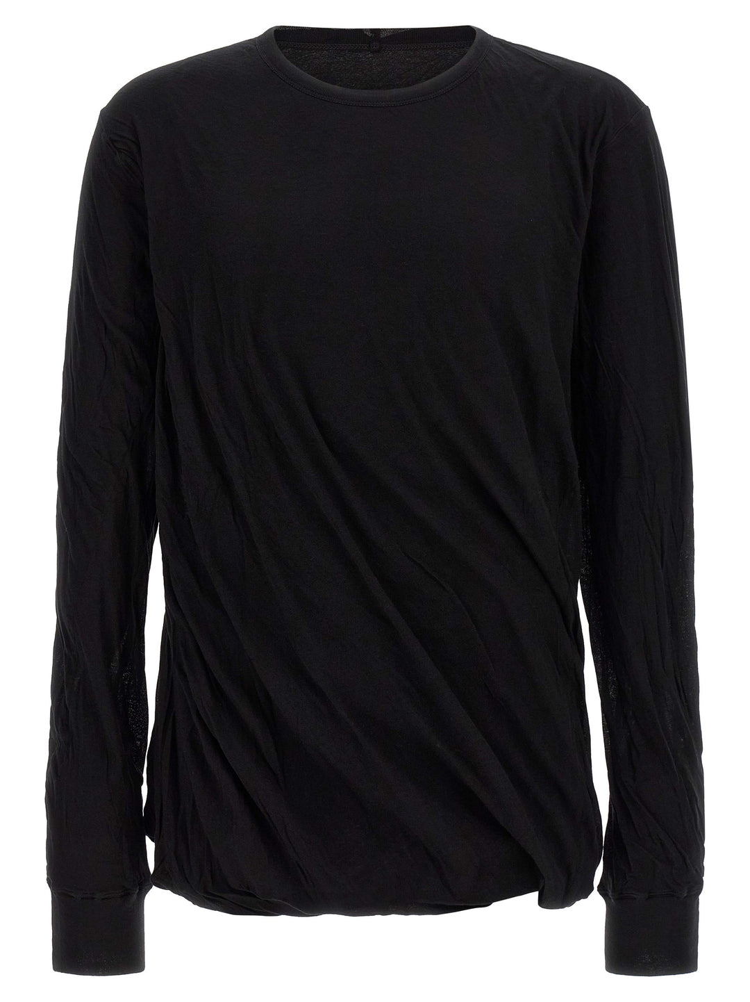 Rick Owens Black Cotton T-Shirt