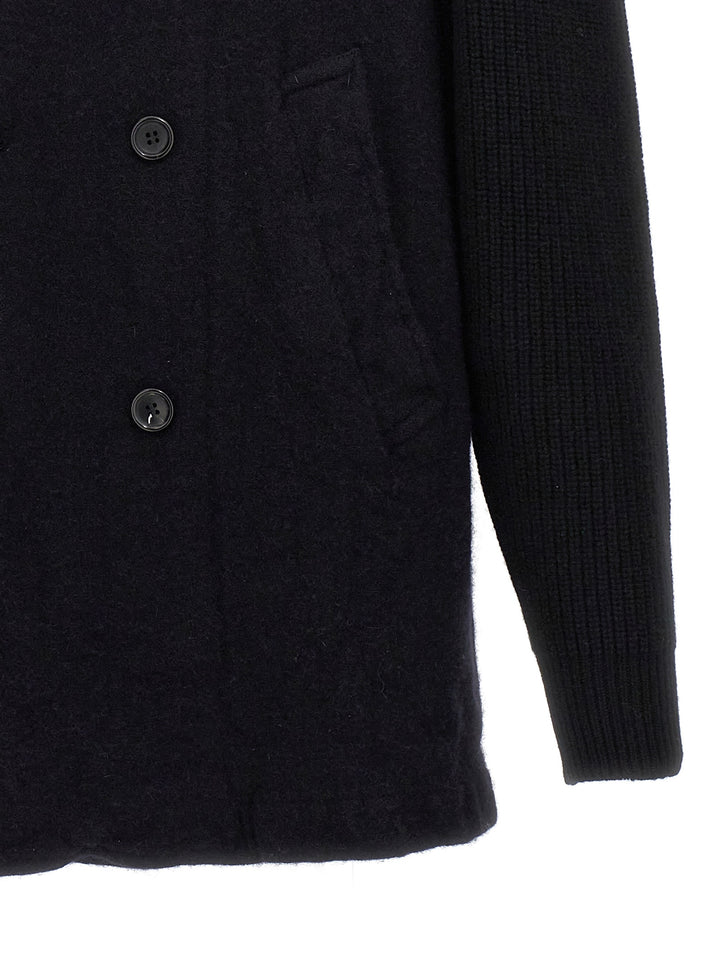 Comme Des Garçons Blue Wool Coat