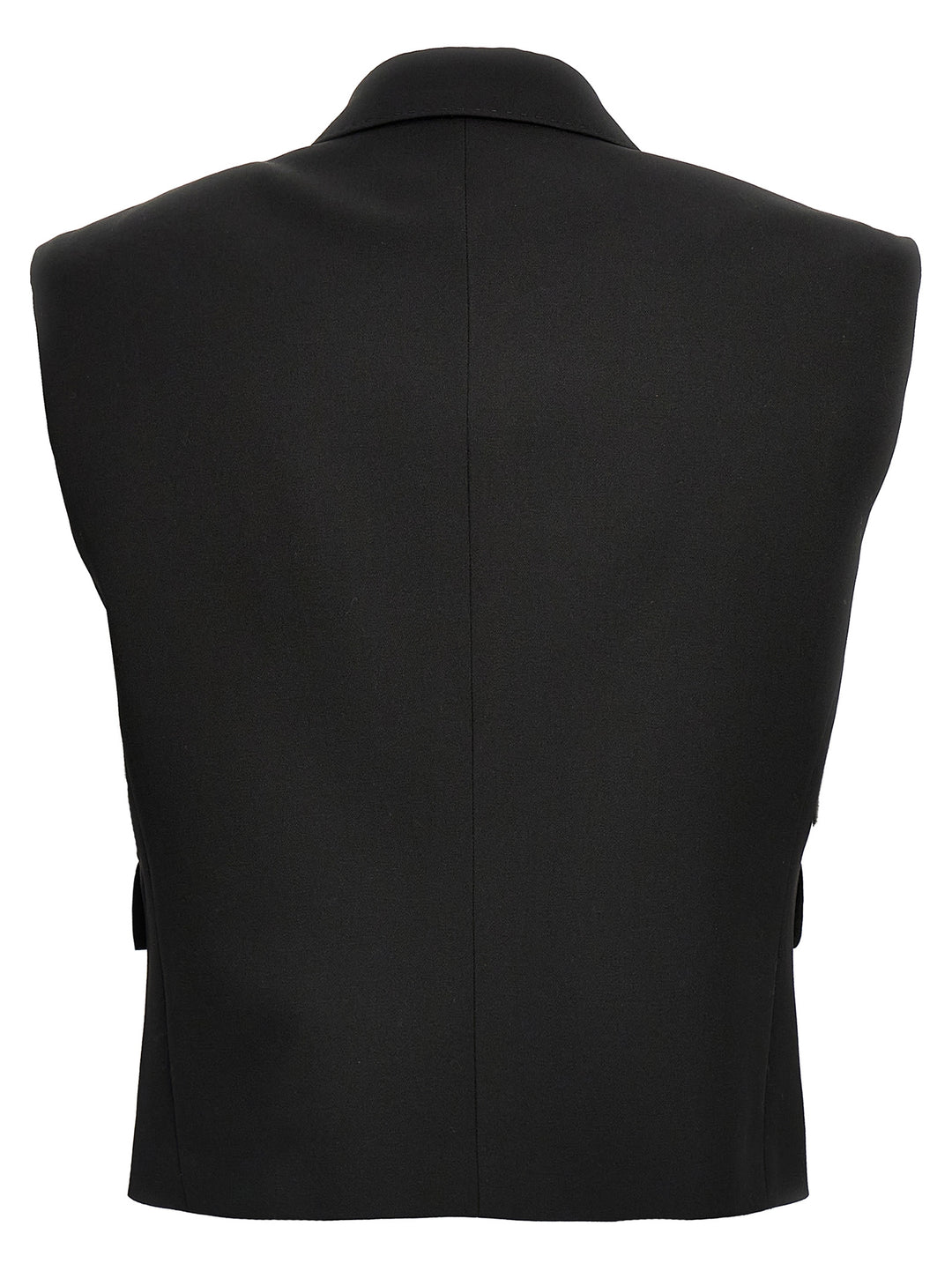 Dolce &amp; Gabbana Black Silk Sleeveless Jacket