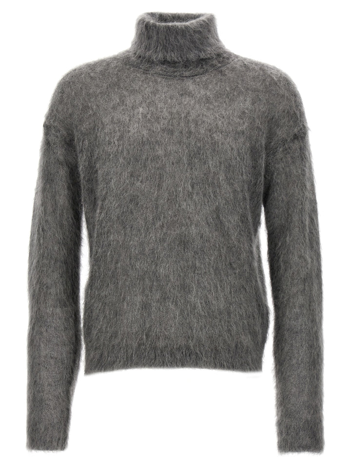 Saint Laurent Gray Wool Cardigan