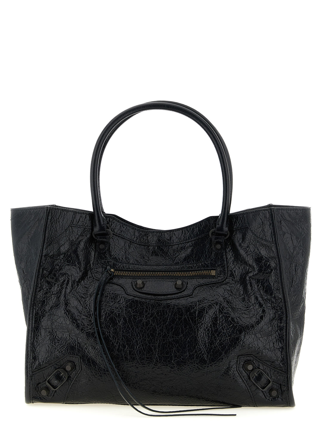 Balenciaga Black Lamb Leather Tote Bag