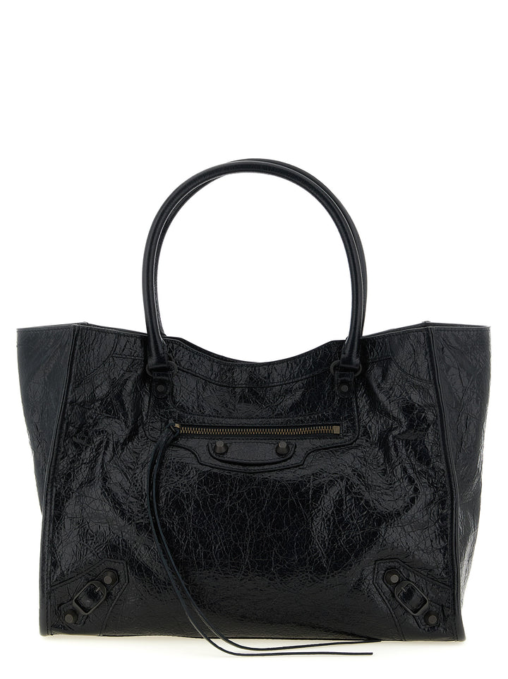 Balenciaga Black Lamb Leather Tote Bag