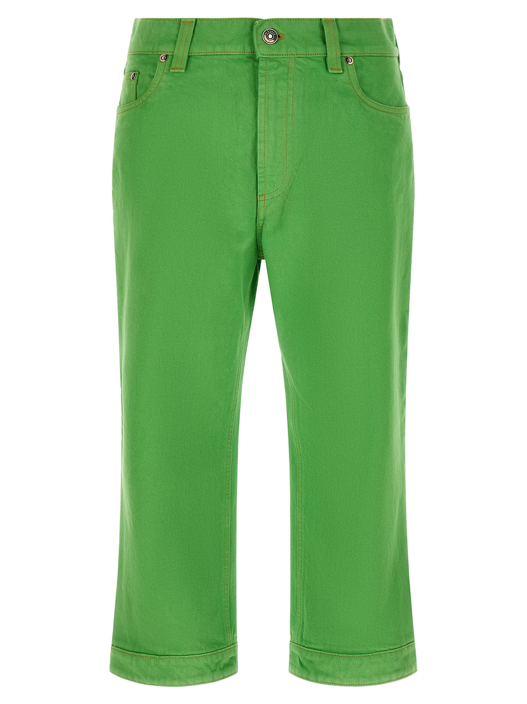 Versace Bicolor Cotton Cropped Jeans