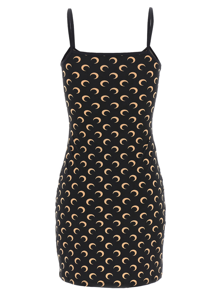 Marine Serre Black Polyamide Short Dress