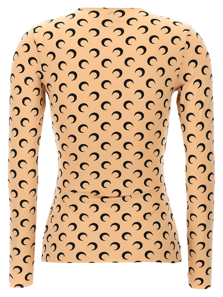 Marine Serre Beige Polyamide Pattern Shirt