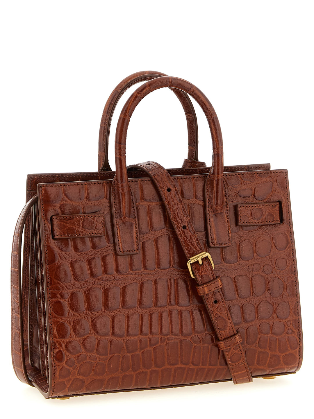 Saint Laurent Brown Calfskin Handbag