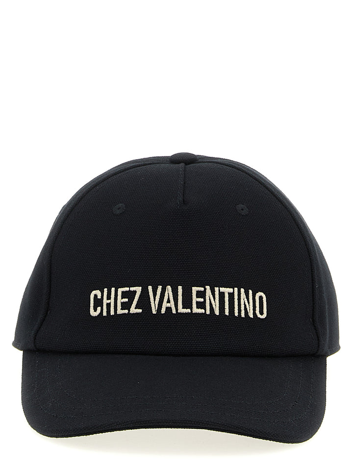 Valentino Garavani Black Cotton Cap (Baseball Hat)