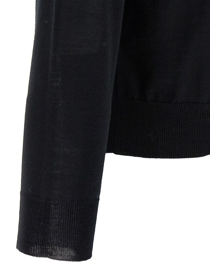 Valentino Garavani Black Virgin Wool Cardigan