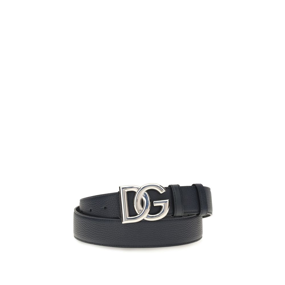 Dolce & Gabbana Black Calf Leather Bos Taurus Regular Belt