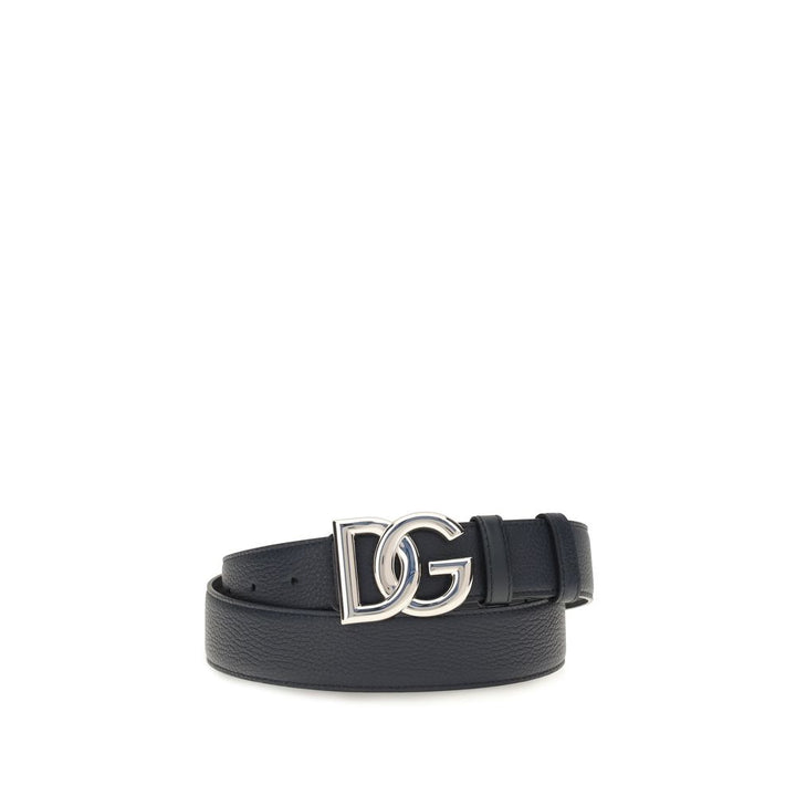 Dolce &amp; Gabbana Black Calf Leather Bos Taurus Regular Belt