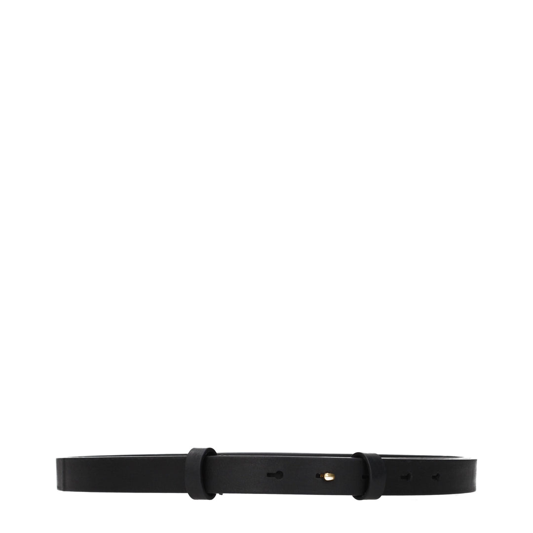 Burberry Black Leather Regular Belt