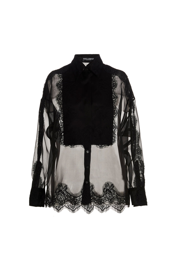 Dolce &amp; Gabbana Black Silk Blouse