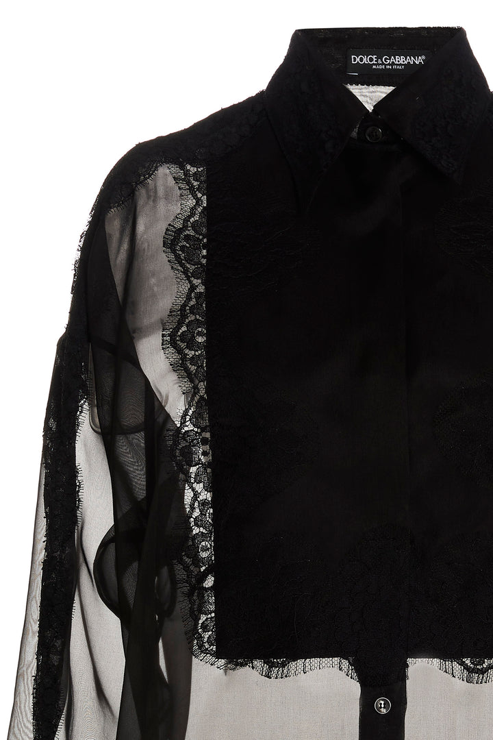 Dolce &amp; Gabbana Black Silk Blouse