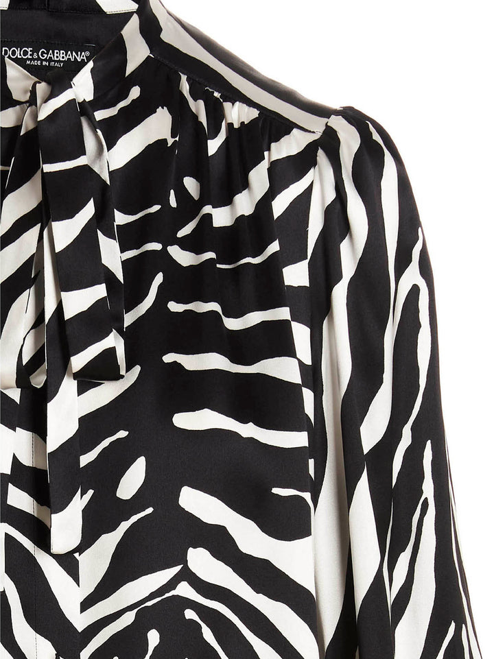 Dolce &amp; Gabbana Bicolor Silk Blouse